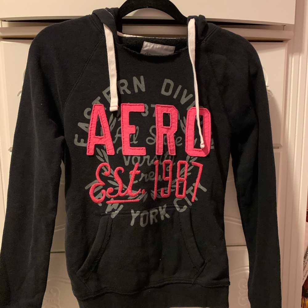 Black and Pink Aeropostale Hoodie